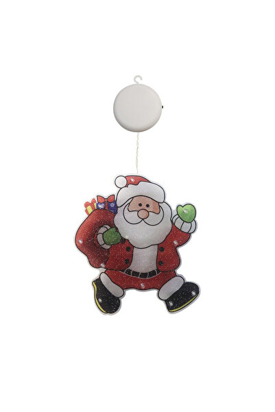 Toolsy Decorațiune de Crăciun pentru fereastră Moș Crăciun cu sac, cu LED-uri...