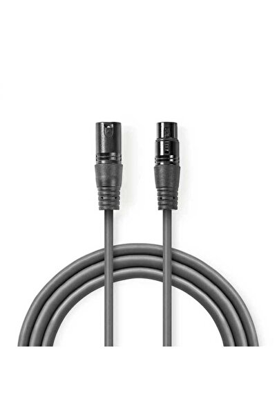 Nedis Cablu audio XLR 3-Pini tata - XLR 3-Pini mama Balansat 0.5m GrI