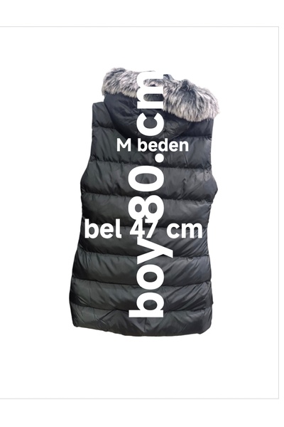 couis Women's Mid-Length Hooded Vest Size m