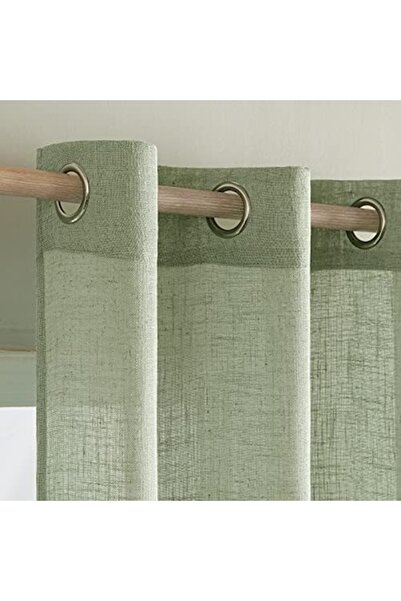TIANSHU Set 2 Pieces Curtain 140 x 137 cm, Green - CN