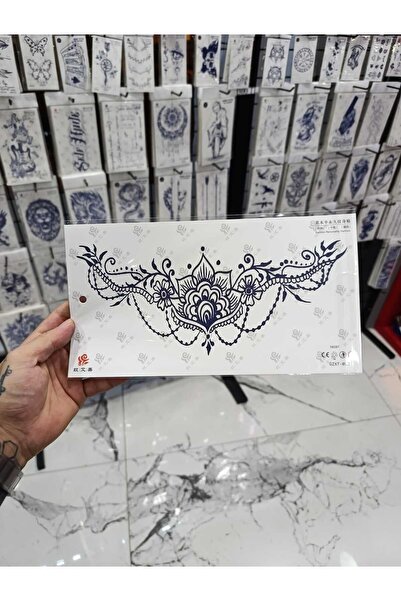 TattooLiva GÖĞÜS,BEL,GÖBEK,SIRT 1 Ay Kalıcı Geçici Dövme - Suya Dayanıklı | 15x28 cm