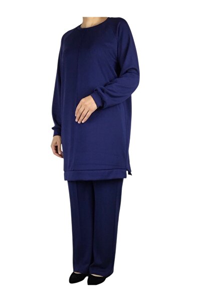 ECE GİYİM Women's Tunic with Sewn Front and Bottom Bands Pants with Elastic Waist Double Set with Sewn Front and Double Set