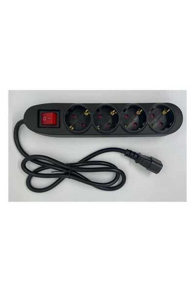 OEM Power cable IEC320-14 male - 4x SCHUKO female 1m 3x1.5mm2 16A copper conductor