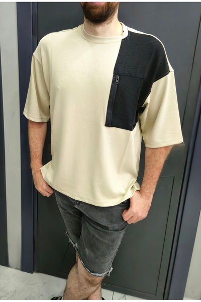 hammerland Μπλουζάκι από ύφασμα Modal με κοντό μανίκι και λεπτομέρεια τσέπης με φερμουάρ