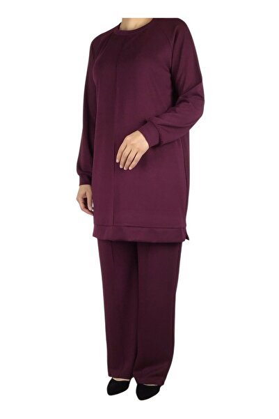 ECE GİYİM Women's Tunic with Sewn Front and Bottom Bands Pants with Elastic Waist Double Set with Sewn Front and Double Set