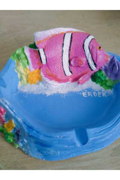 Yıldız İskandinav Sea-Themed Handmade Style Fish Ashtray..Sea Concept.