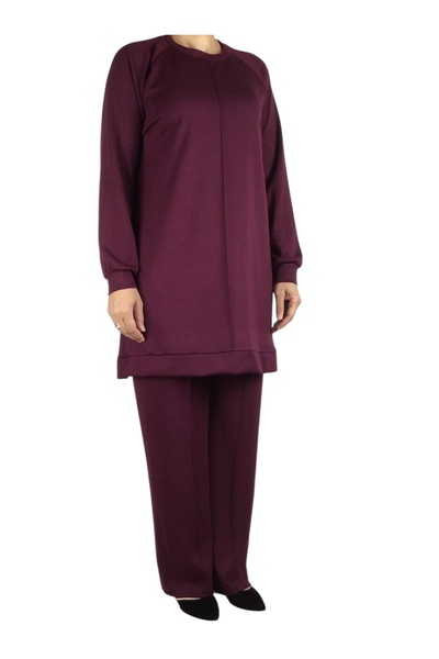 ECE GİYİM Women's Tunic with Sewn Front and Bottom Bands Pants with Elastic Waist Double Set with Sewn Front and Double Set