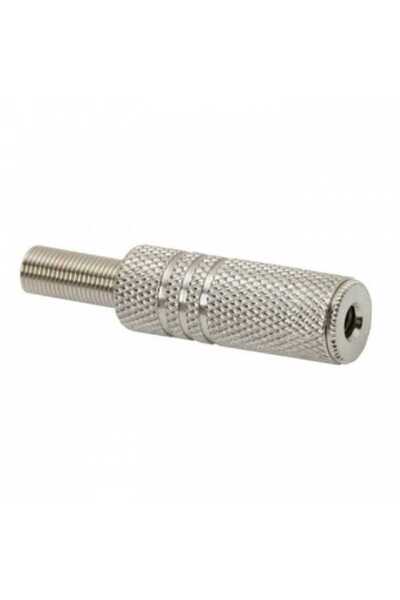 OEM 3.5 mm mono metal silver female jack plug
