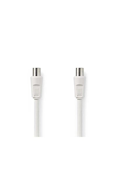 Nedis Cablu coaxial mascul - femelă 10m, alb