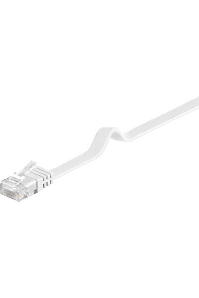 goobay Cablu plat Cat6 UTP 10m 250MHz RJ45 cupru alb