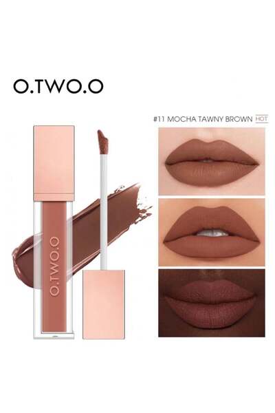 o.two.o Waterproof Matte Liquid Lipstick - Mocha Brown 11