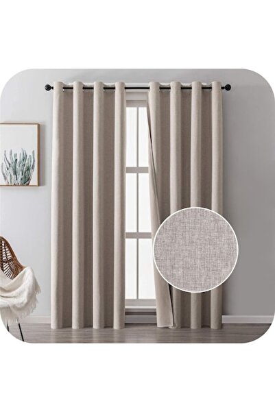 MIULEE Комплект от 2 завеси за затъмняване, 117 x 228 см, бежов - CN