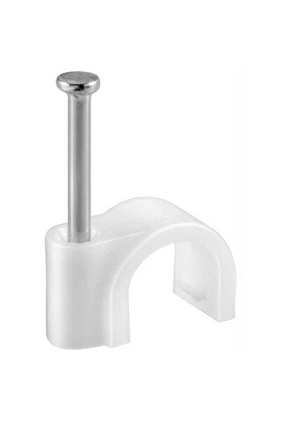 goobay Cleme clips fixare cablu rotund plastic cu cui 4mm alb 100buc