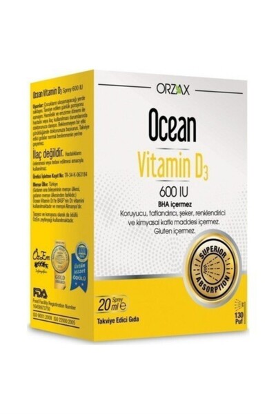 Ocean Vitamin D3 600 IU Sprey 20ml