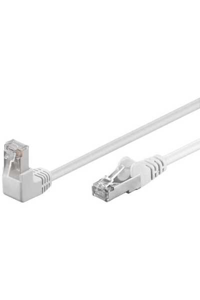goobay Cablu patch CAT5e FTP RJ45 90 in unghi - RJ45 drept 0.25m 100MHz alb 9...
