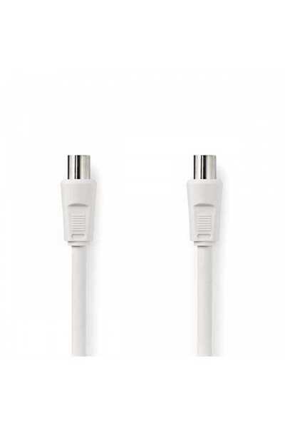 Nedis Cablu antena coaxial tata-tata 10m alb