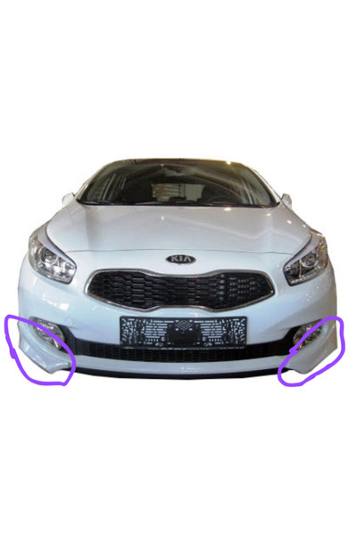 TÜRKSET Kia Ceed (2013-2016) Ön Tampon Flap (Plastik) (( BOYASIZ ))