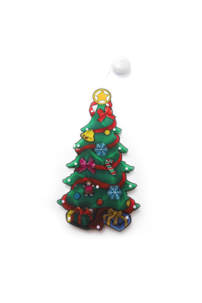 Toolsy Decorațiune de Crăciun pentru fereastră, brad, cu LED-uri, 26 cm, alb ...