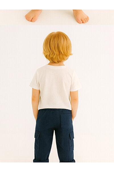 Motebarn Wear Erkek Çocuk Kargo Dokuma Pantolon