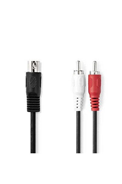 Nedis Cablu audio DIN 5pini tata - 2x RCA tata 1m CAGL20200BK10