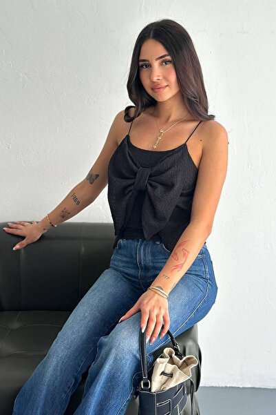 Noa Noa Жіночий трикотажний топ з тонким бретельками – романтичний та фактурний стиль