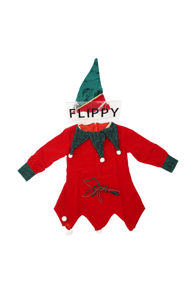 Flippy Costum de Crăciun pentru fete, Flippy, elf, roșu, 4 - 6 ani, catifea