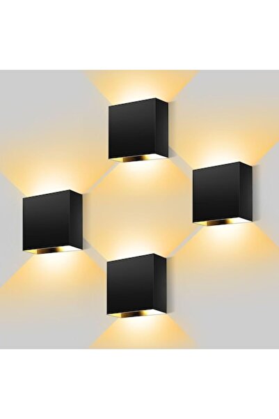Original Set 4 Aplica LED Perete 12W, Negru - CN