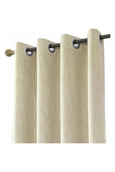 MIULEE Cortină semi-opacă, 140 x 160 cm, bej