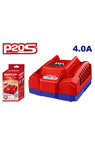 EMTOP Φορτιστής μπαταρίας 4,0 AH, συμβατός με όλα τα προϊόντα P20S - EFCR20411E,