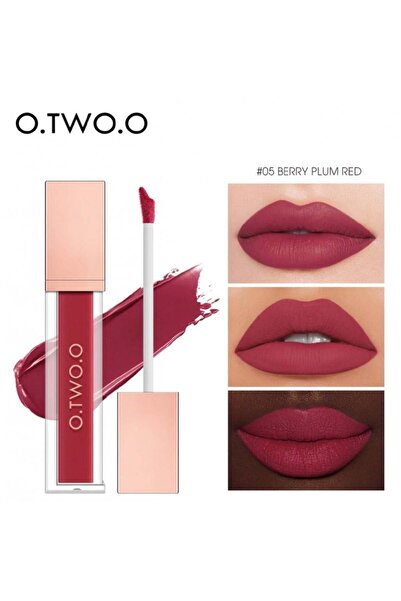 o.two.o Waterproof Matte Liquid Lipstick - Berry Bloom Red 05