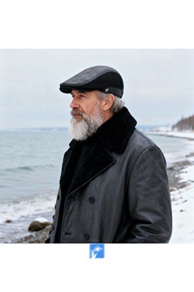 PIECE SIGNATURE Pălărie cu urechi din lână, cu garnitură din piele artificială