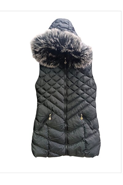 couis Women's Mid-Length Hooded Vest Size m