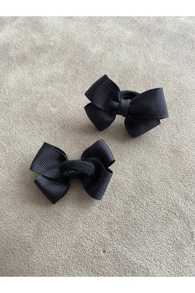 EGOMİ Grosgrain Ribbon Bow Elastic Buckle (2 Pieces)