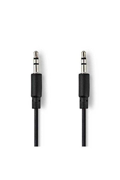 Nedis Cablu audio stereo Jack 3.5 mm tata - 3.5 mm tata 1m spiralat negru