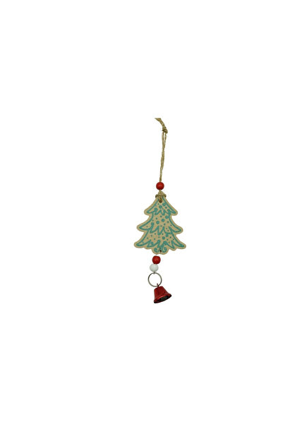 Toolsy Ornament de Crăciun pentru brad, Flippy, multicolor, lemn, 17 cm