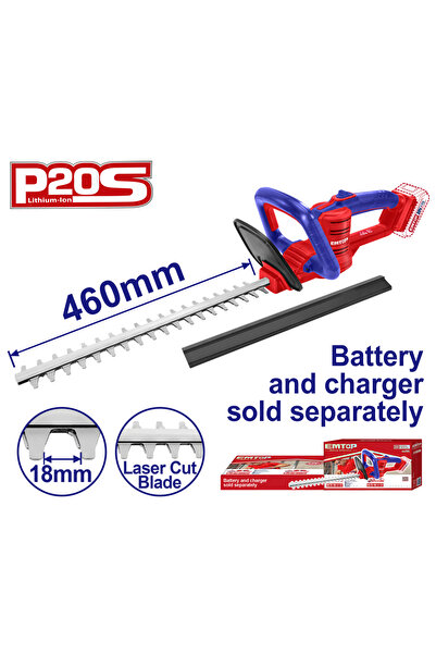 EMTOP Mașină de tuns gard viu și copaci fără baterie și încărcător, lamă de 4...