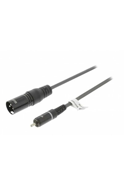 Sweex Cablu audio mono XLR 3 pini tata - RCA tata 1.5m gri