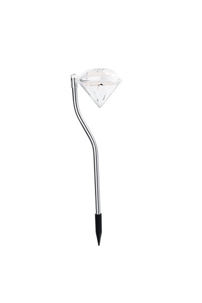 Flippy Lampa solara LED tip Diamant pentru gradina Flippy, inaltime 30 cm, 2V, ABS, 600mAh, multicolor