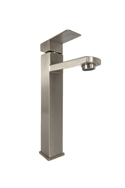 Mixxus Baterie lavoar KUB-001-HIGH din otel inoxidabil, Monocomanda, Racorduri incluse