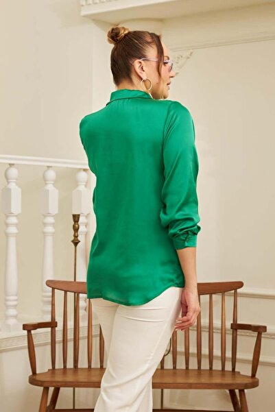 RMG GAMZE MODA BUTİK BÜYÜK BEDEN SATEN GÖMLEK