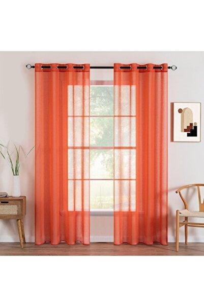 MIULEE Set 2 Draperii, 140 x 285 cm, Portocalie - CN
