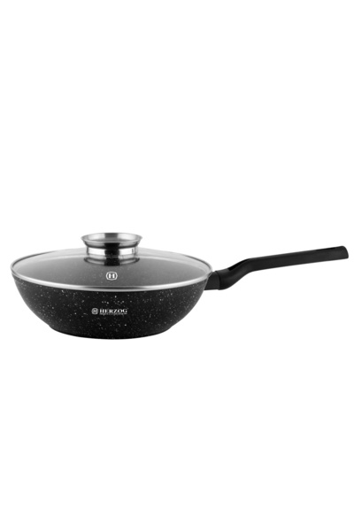 Herzog Tigaie WOK cu capac HR-2617, 28cm/3.8L