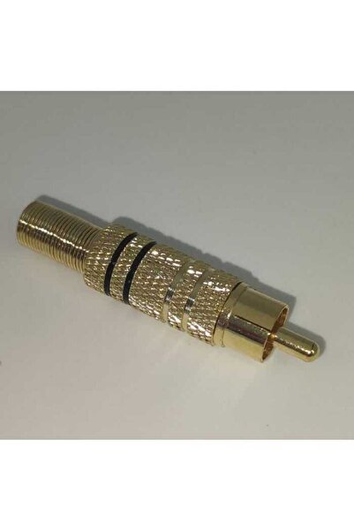 goobay RCA male plug, metal ring, black, 7mm cable