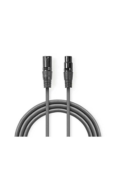 Nedis Digital DMX Cable XLR 3-pin male - XLR 3-pin female 110 Ohm 1.5m grey