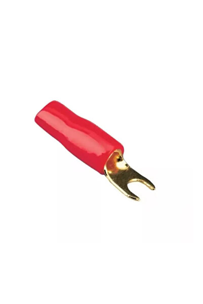 ACV Fork type terminal lug M4 20mm2 gold plated red insulated 30.4420-02