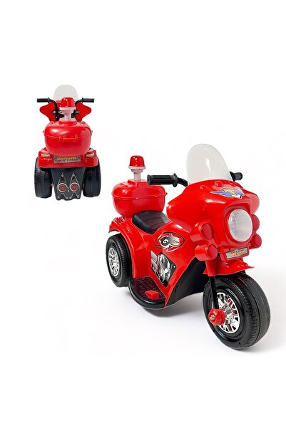 ALBADER Electric Motorcycle Ride‑On 6 V for Kids with Police Lights, Electric Police Motorcycle, Ride Bike