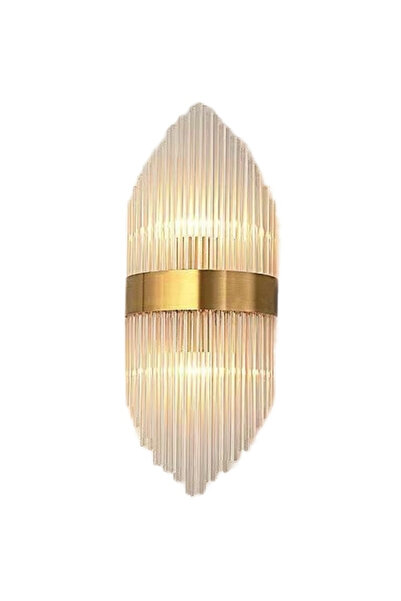 Flippy Aplica de Perete, Flippy, pentru Interior, din Otel Inoxidabil si Sticla, LED, Auriu, 45x18 cm