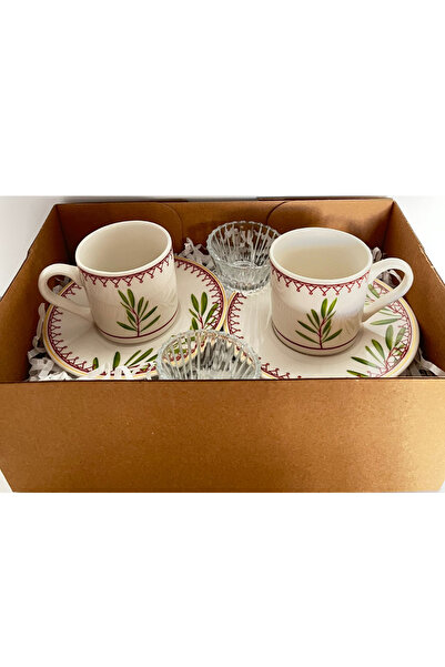 adin tasarım Two-Person 2-Piece Christmas Cup Set 6-Piece Christmas Gift Set Coffee Cup Snack Bowl with Tree