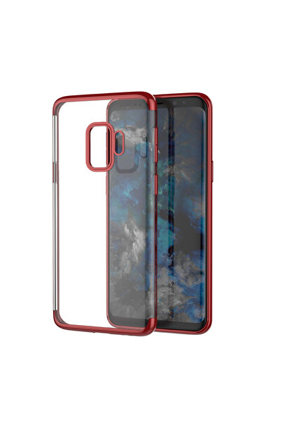 Toolsy Husa Samsung Galaxy S9 Transparent cu Margini Rosii