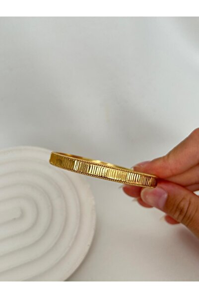 Roya Happiness ALTIN KAPLAMA BİLEZİK KELEPÇE BAŞAK BİLEZİK HİNT MODEL İŞLEMELİ ŞIK GÖSTERİŞLİ EŞE SEVGİLİYE HEDİYE